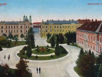 Akademički trg (današnji Trg Josipa Juraja Strossmayera) oko 1910. godine